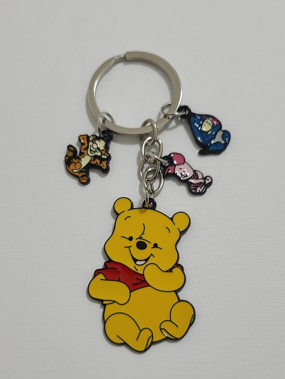 Winnie the Pooh Keychain with Piglet Tigger and Eeyore Character Charms